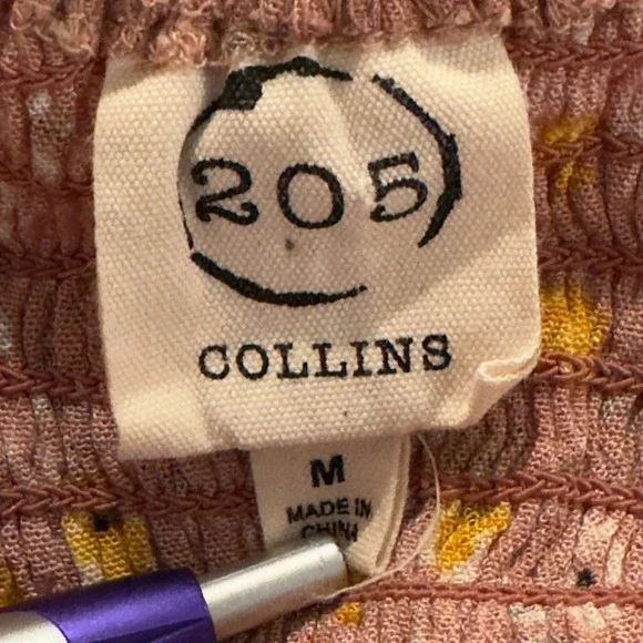 Floral Mini Dress Medium Dusty Rose Puff Sleeves Smocked Back Ruffle Hem Boho - Picture 8 of 11